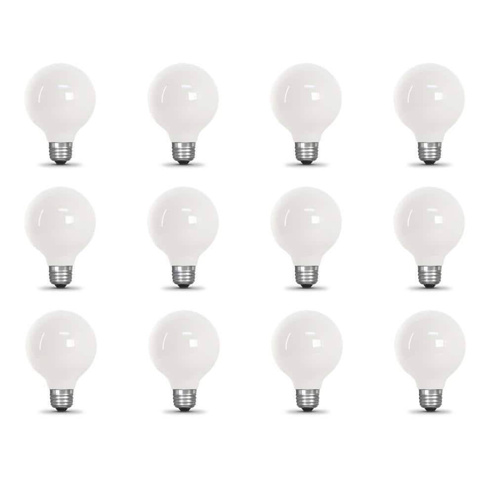 60-Watt Equivalent G25 Globe Dimmable Filament White CEC Title 20 E26 LED Vintage Edison LIght Bulb, Daylight (12-Pack) price history on PriceWatchPro