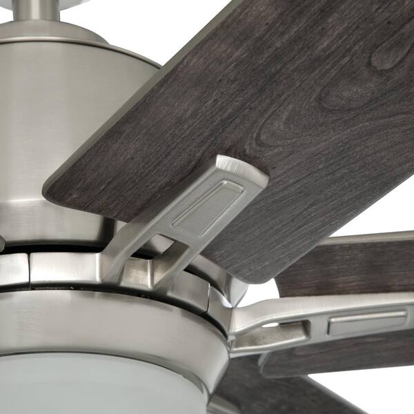 Kensgrove 64 in. LED Brushed Nickel Ceiling Fan with Remote Control