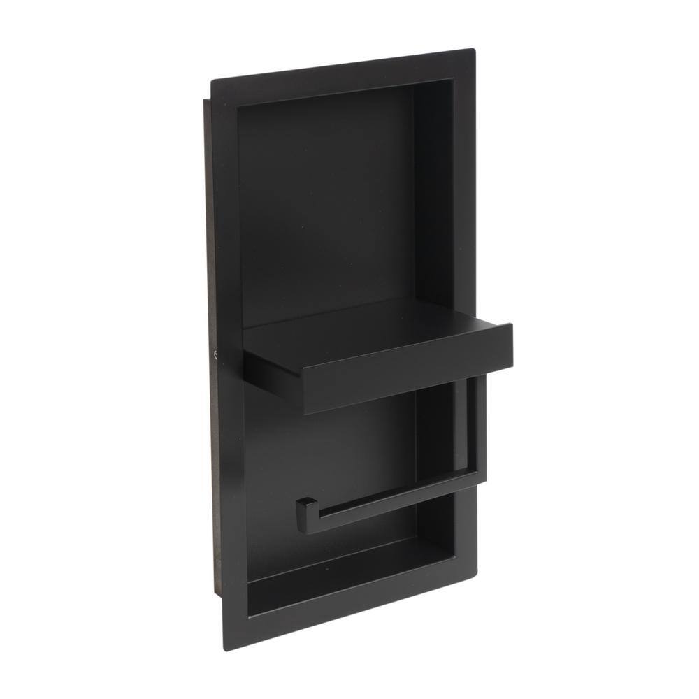 ALFI BRAND Matte Black 14.5 in. x 10 in. x 1.75 in. Stainless Steel