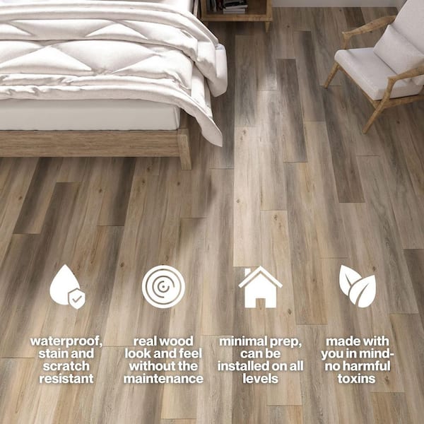 MaxCore Jasper 7.25" x 48"x 5.5 mm Luxury Vinyl Plank Lucida USA