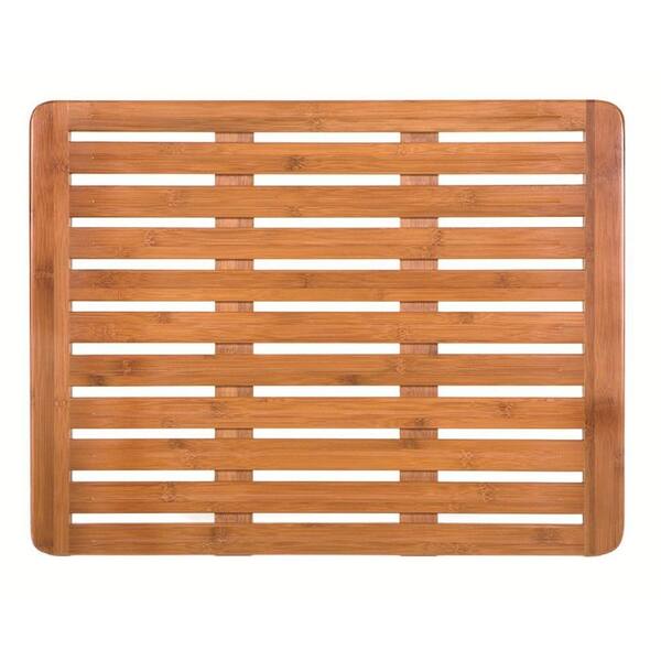 Seville Classics 20 in. x 26 in. Bamboo Bathroom Floor Mat