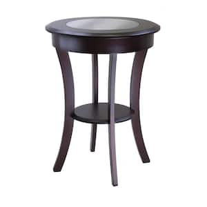 Cassie Round Accent Table with Glass