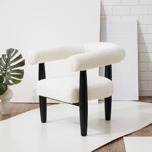 Jackie White/Black Accent Chair
