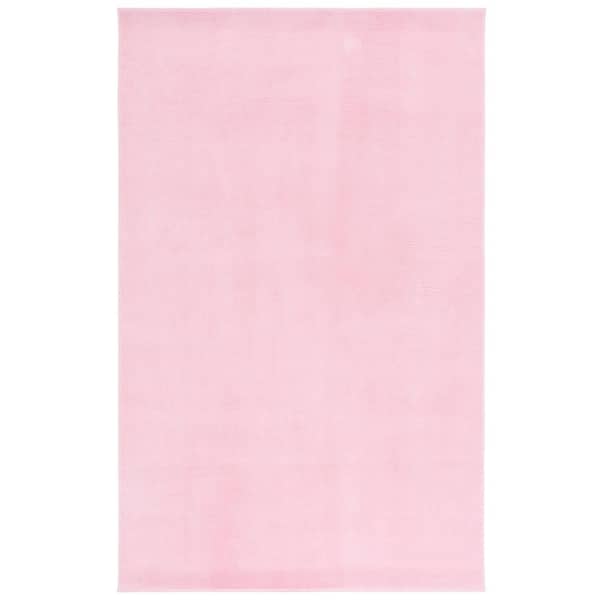 Loft Pink  4 ft. x 6 ft. Machine Washable Modern Solid Area Rug