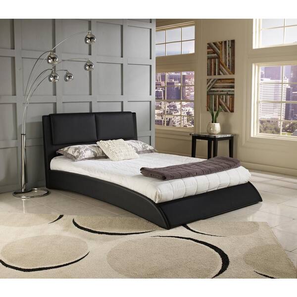 Rest Rite Willow Bend Black Queen Upholstered Platform Bed Frame Foundation