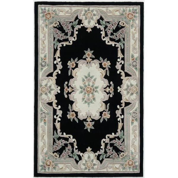Rugs America Black 2 ft. x 4 ft. Indoor Area Rug