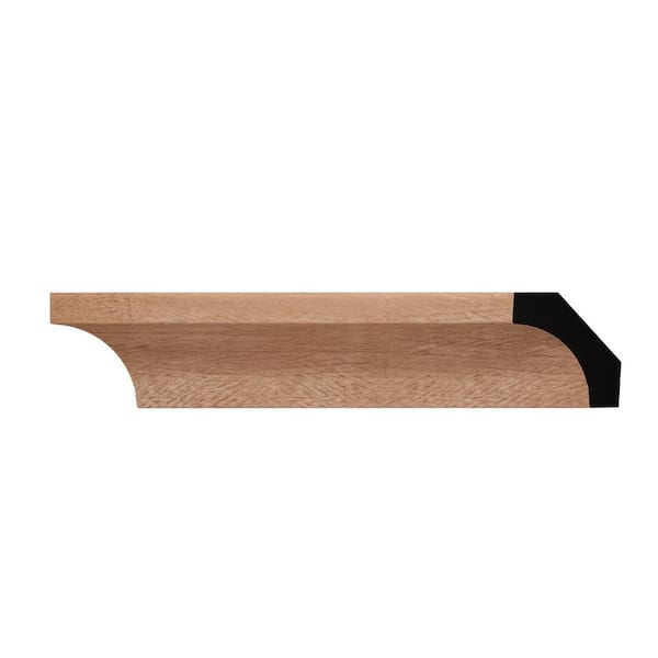 Ekena Millwork WM86 1.19 in. D x 1.19 in. W x 6 in. L Wood (Sapele) Crown Moulding Sample