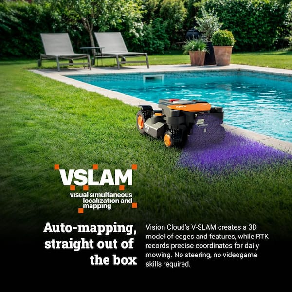 Worx Landroid Vision Cloud 9 in. 4WD Robot Lawn Mower (1/2 Acre