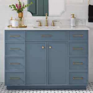Glacier Bay Marcote 24 in. Single Sink Freestanding Slate Blue