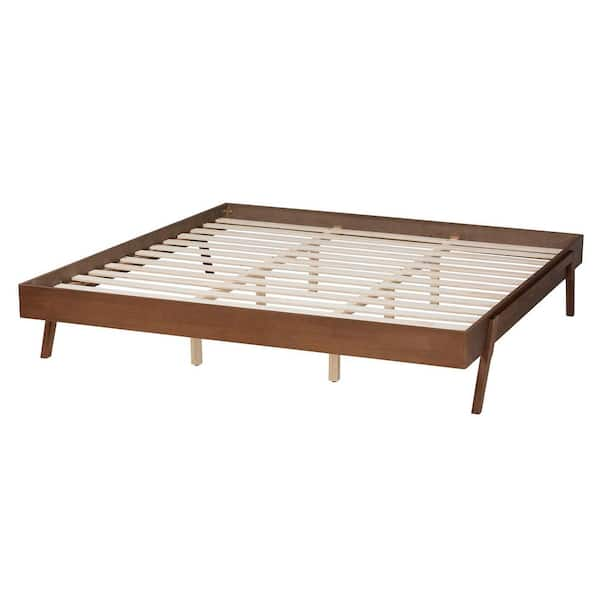 Baxton Studio Sarita Brown Wood Frame King Platform Bed 223 12886