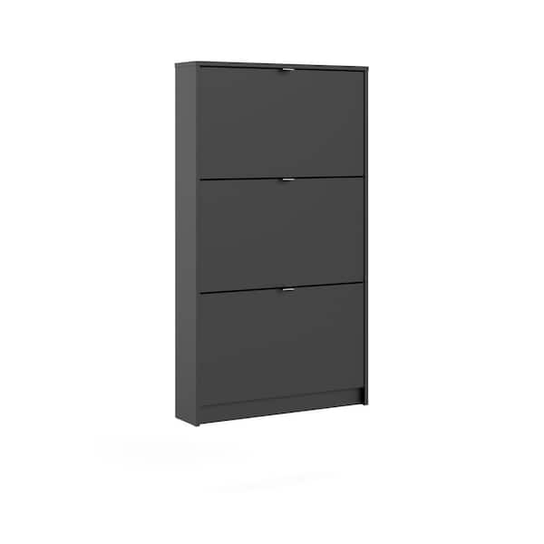 12 Pair Shoe Storage Cabinet Charlton Home Finish: Black