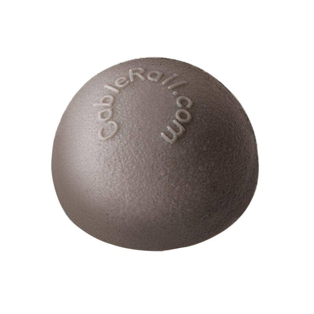 7/16 in. Plastic Gray Dome End Cap for Cable Railing System (10-Pack)