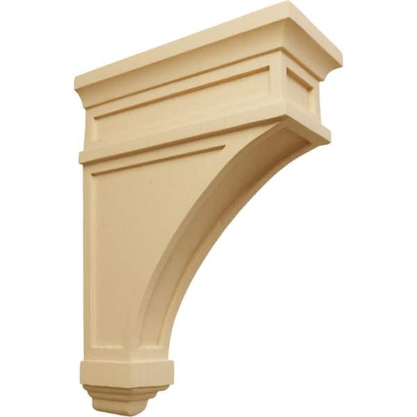 Ekena Millwork 10 in. x 4-1/2 in. x 13-3/4 in. Unfinished Wood Alder Arlington Corbel
