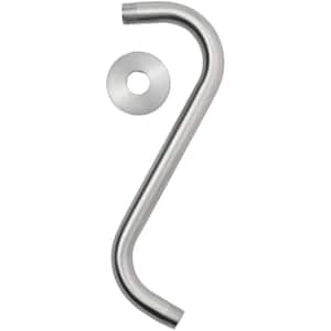 11 in. S-Style Shower Arm and Flange in Brushed Nickel