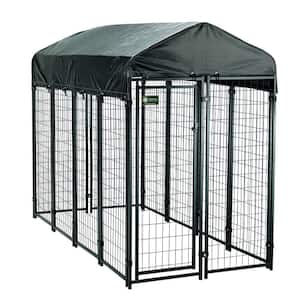 4 ft. x 8 ft. x 6 ft. Uptown Premium Steel Boxed Outdoor Dog Kennel Kit