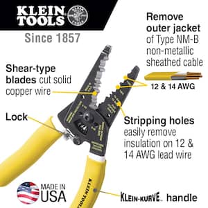 7-3/4 in. Klein-Kurve Dual Non-Metallic Cable Stripper and Cutter