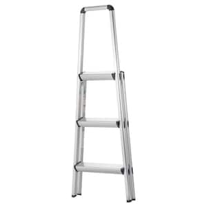 Ultra 3-Step Light Weight Aluminum Stool Folding Step Stool with Handle ANSIType II 225 lbs. Duty Rating
