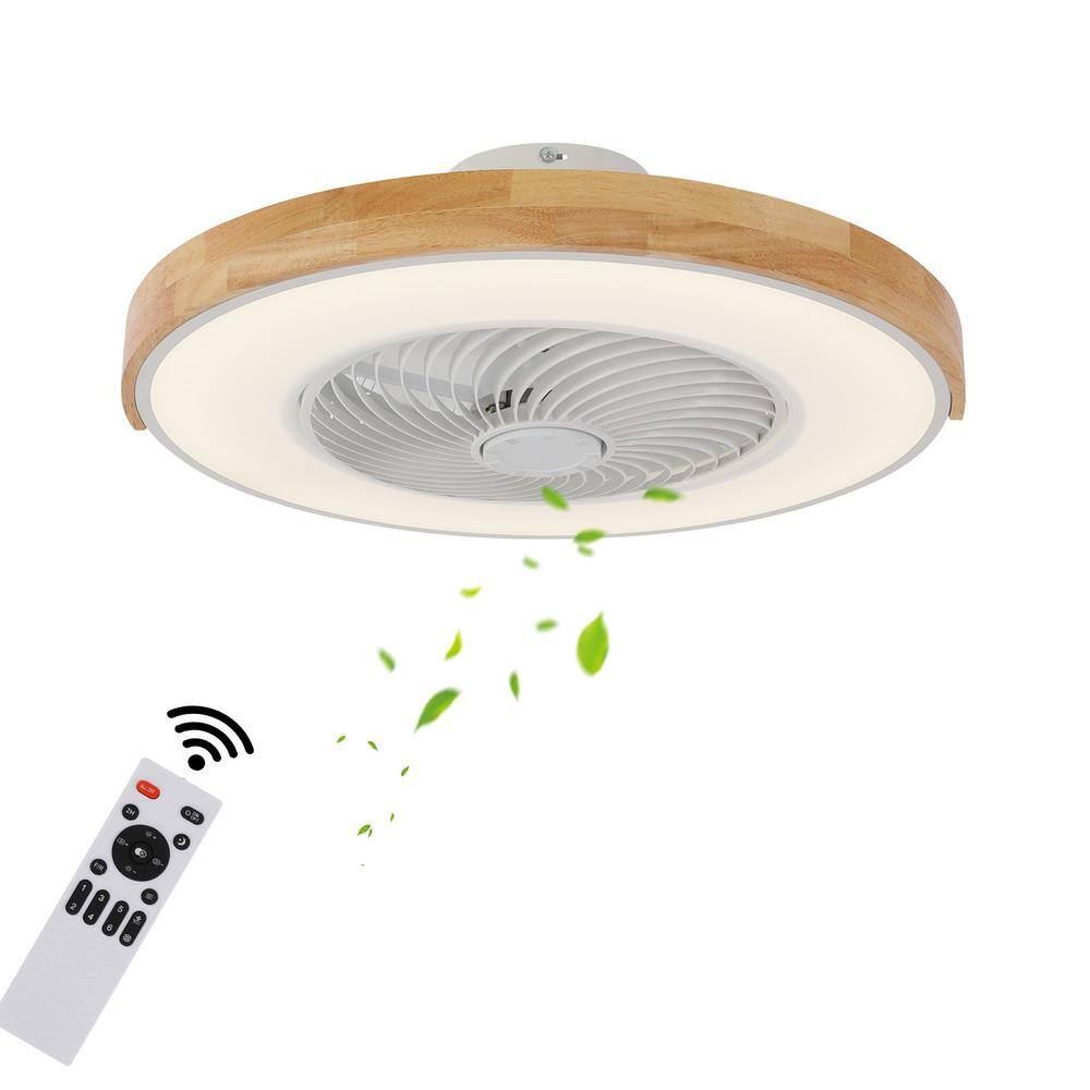 20 in. White Simple Style Indoor Enclosed 6-Speed Reversible Ceiling Fan wi