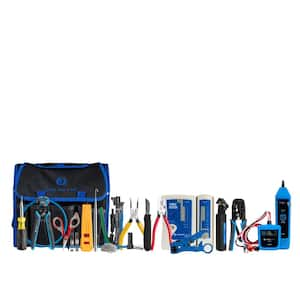 Security and Alarm Tool Kit Plus with Tone and Probe, Strippers, Voltage Detector and More (16-Piece)