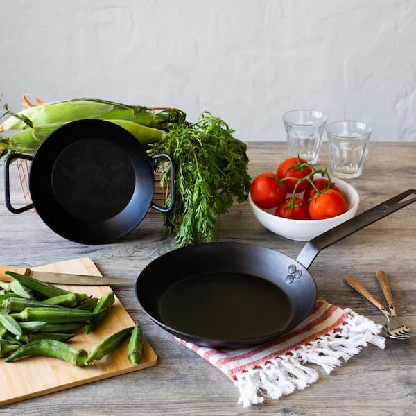 Lodge 8 in. Seasoned Carbon Steel Skillet CRS8 - The Home Depot