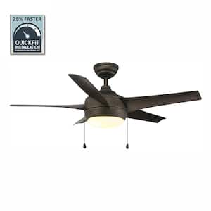 Windward 44 in. LED Oil Rubbed Bronze Ceiling Fan with Light Kit