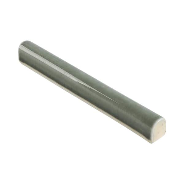 Delphi Deep Emerald 1.5 in. x 6 in. Polished Glass Pencil Liner Wall Tile Trim (0.1 sq. ft. / Each)