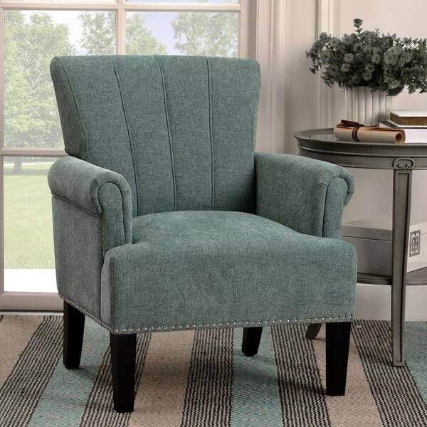 tufted polyester armchair