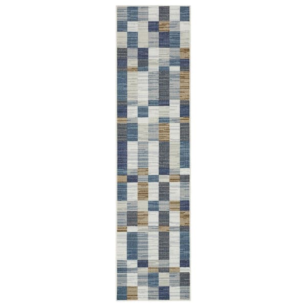 Mohawk Home Pawleys Blue 2 ft. x 8 ft. Runner Rug