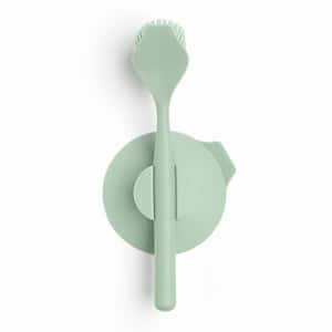 Sinkside Dishwashing Brush with Suction Cup Holder in Jade Green