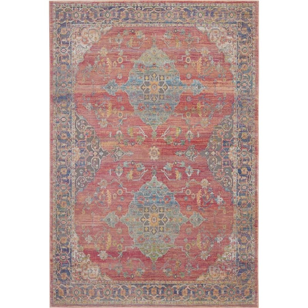 Nourison Global Vintage Multicolor 4 ft. x 6 ft. Persian Vintage Area Rug