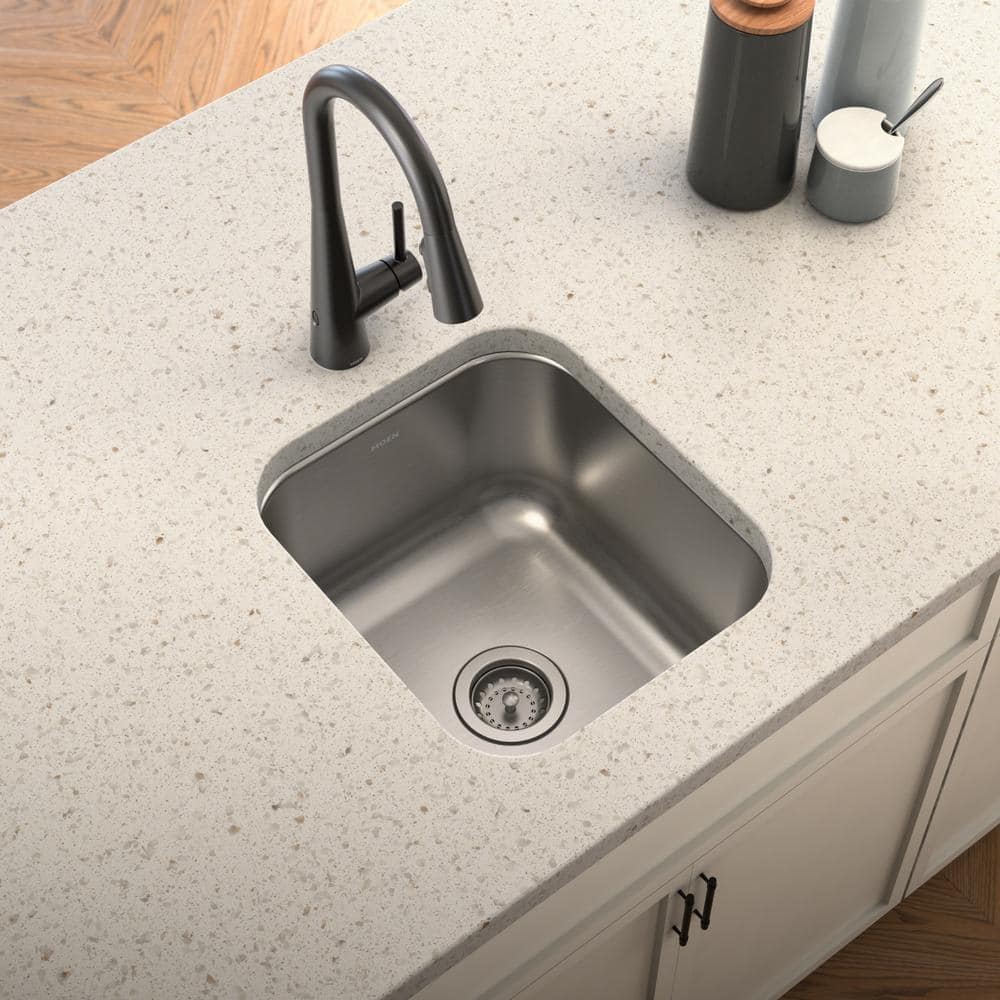 Satin Stainless Steel Undermount Single Bowl Kitchen Sink