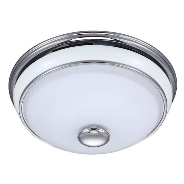 GOOD HOUSEKEEPING Abbey Decorative 90 CFM Bathroom Ventilation Exhaust Fan with Lighting, Chrome and Porcelain