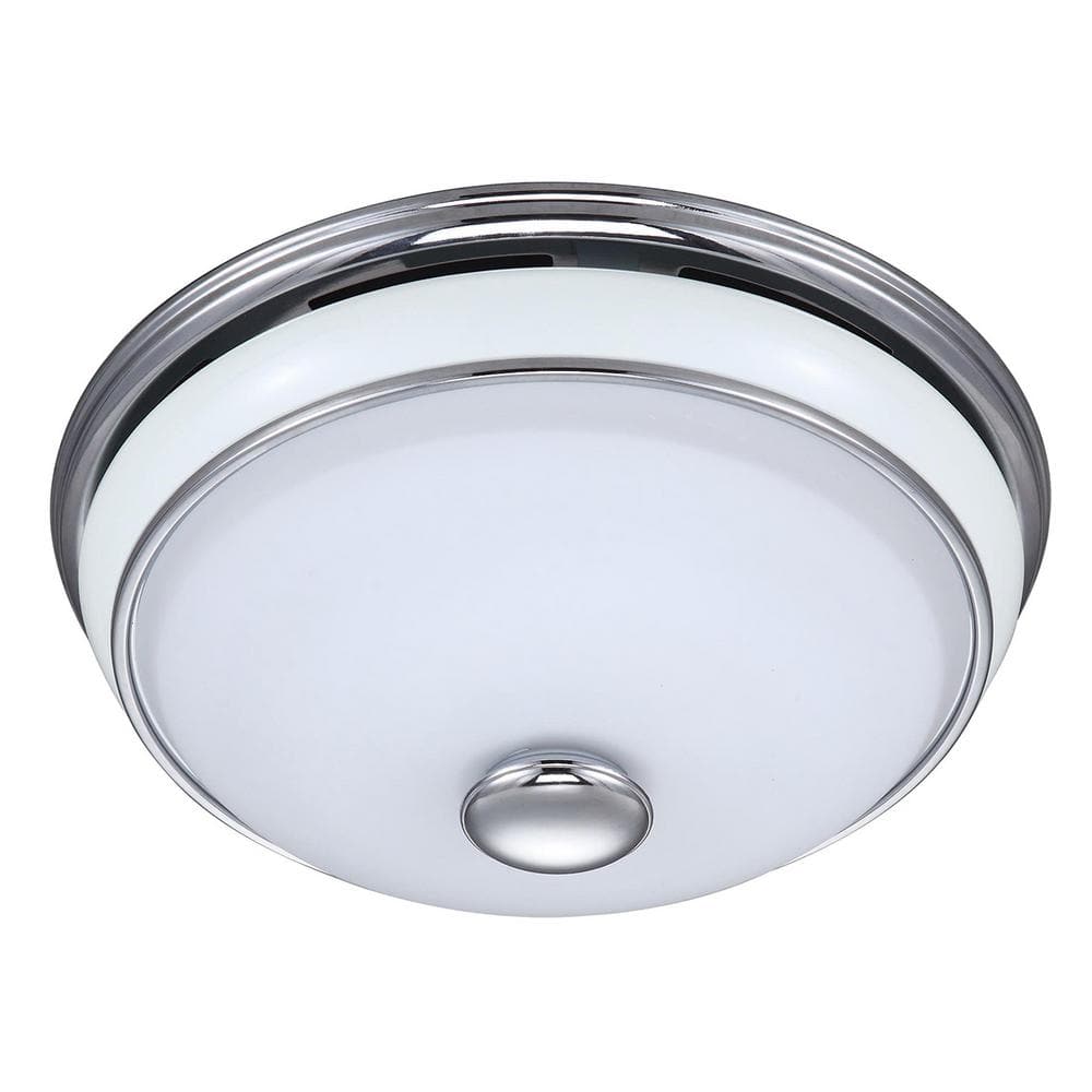 Abbey Chrome and Porcelain Bathroom Ventilation Exhaust Fan with Light