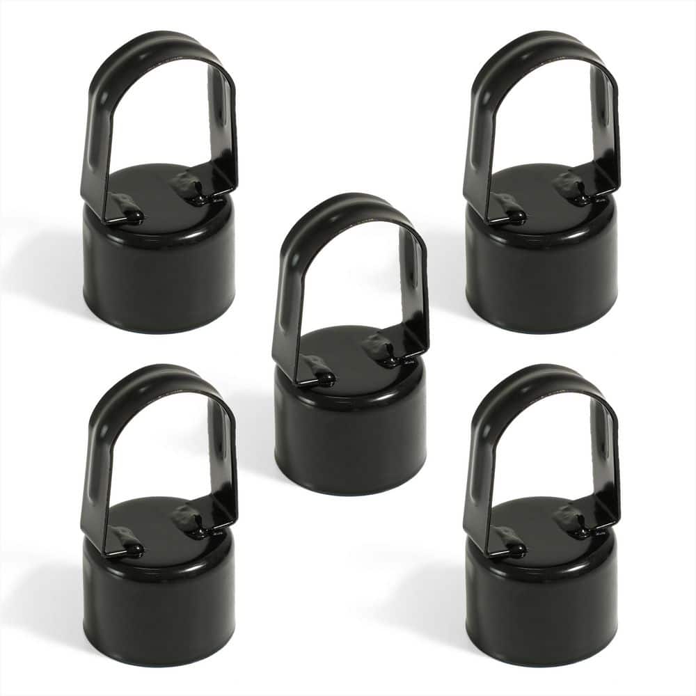 1-7/8 in. Chain Link Fence Black Galvanized Steel Eye Top Rail Cap for Line Post (Pack of 5) price history on PriceWatchPro