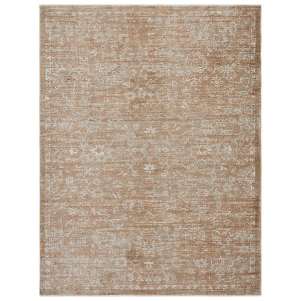SAFAVIEH Hazel 8 ft. x 10 ft. Gold/Ivory Distressed Abstract Floral Area Rug