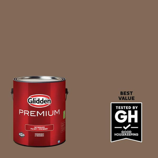 Glidden Premium 1 gal. PPG1077-6 Salted Pretzel Flat Interior Latex Paint