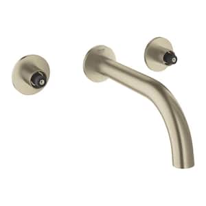 Atrio 2-Handle M-Size Wall Mount Bathroom Faucet in Brushed Nickel