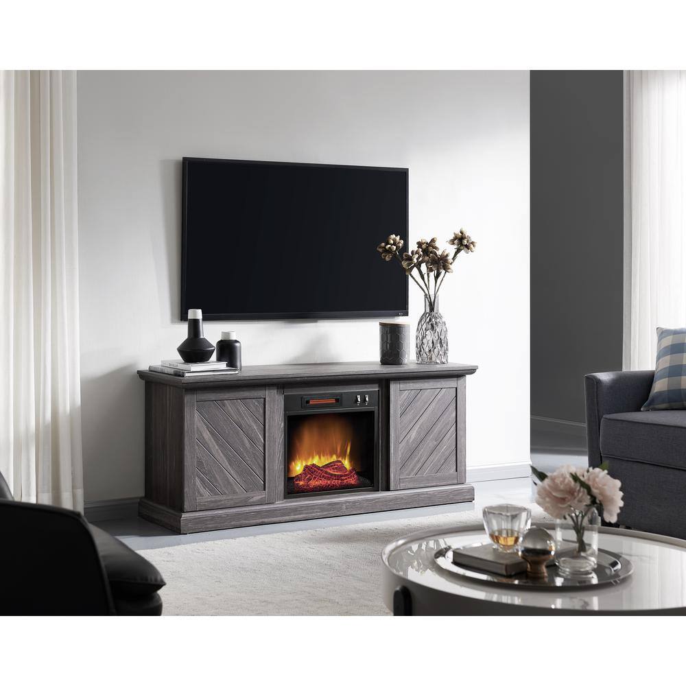Reviews for HEARTHPRO 56 in. Media Electric Fireplace in Gray Oak | Pg 1 -  The Home Depot