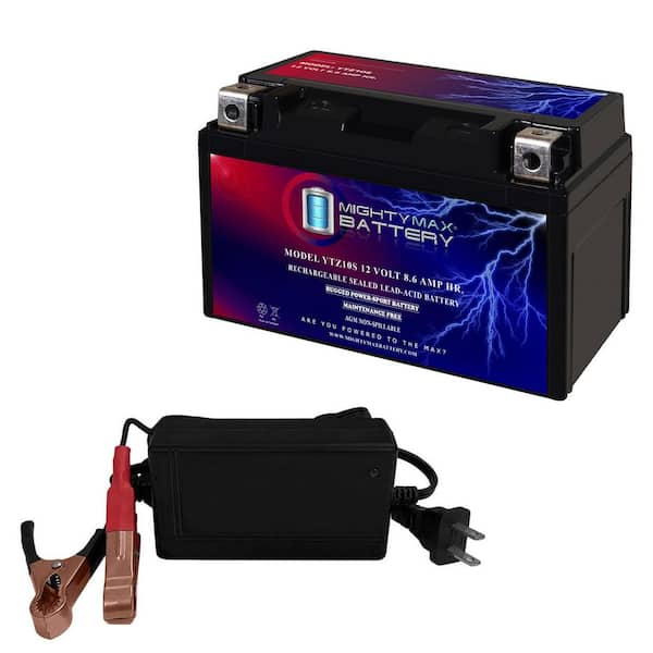 MIGHTY MAX BATTERY YTZ10S Replacement Battery for UltaMax ETZ10S + 12V 2Amp Charger