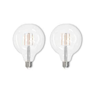 60-Watt Equivalent G40 Clear Dimmable Edison LED Light Bulb Warm White (2-Pack)