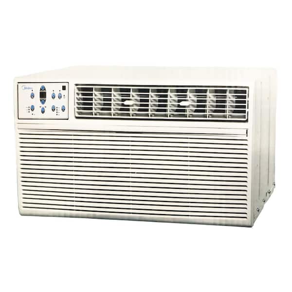 Midea 10,000 BTU 230/208-Volt Through-the-Wall Air Conditioner Cools 550 Sq. Ft. in White