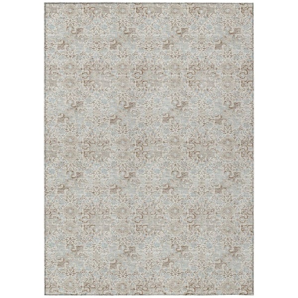 Chantille Machine Washable Indoor/Outdoor Abstract ACN2783 Ivory 9 ft. x 12 ft. Area Rug