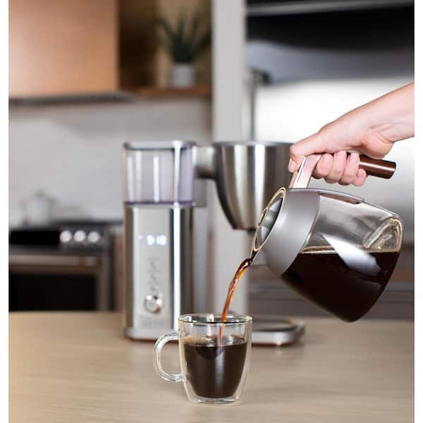 Cafe 10 Cup Stainless Steel Specialty Drip Coffee Maker with Glass