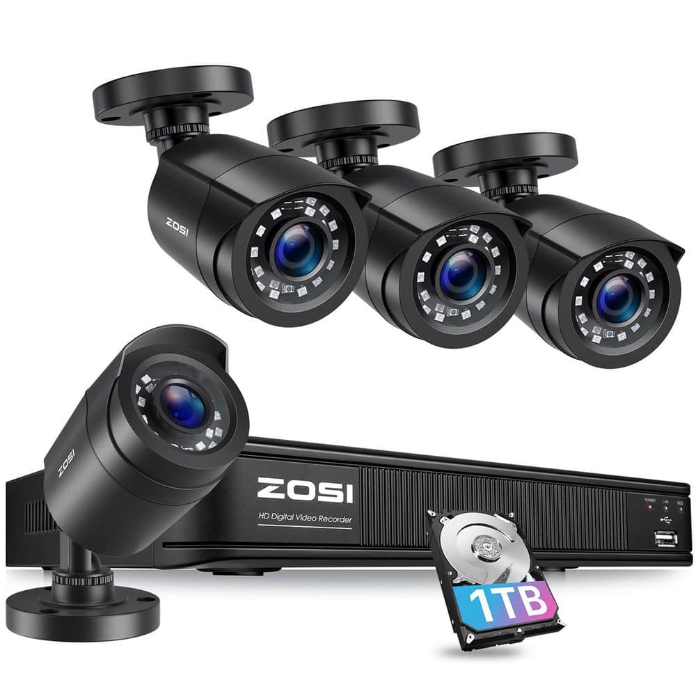 H.265+ 8-Channel 5MP-Lite DVR 1TB Hard Drive Security Camera System with 4X 1080P Wired Bullet Cameras price history on PriceWatchPro