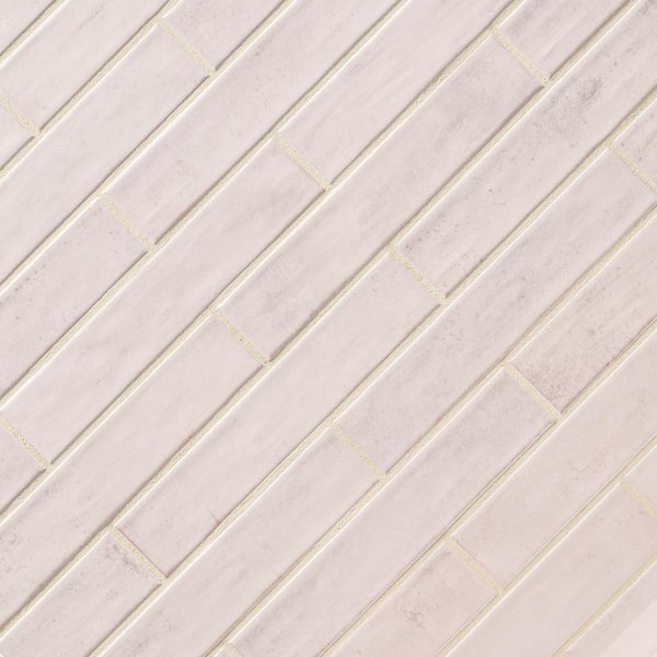 Stella miila♡　1113 MSI Stella Blush Glossy Blush Ceramic Subway Tile 2 in. x 10