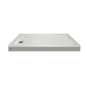 CAYMAN 60 in. L x 32 in. W Alcove Shower Pan Base with Left Drain in Oyster