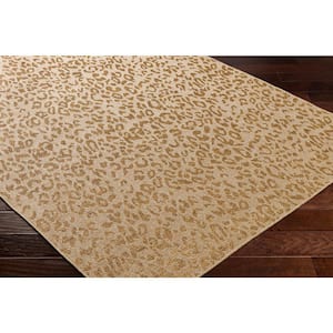 Pismo Beach Natural Wheat Animal Print 8 ft. x 8 ft. Round Indoor/Outdoor Area Rug