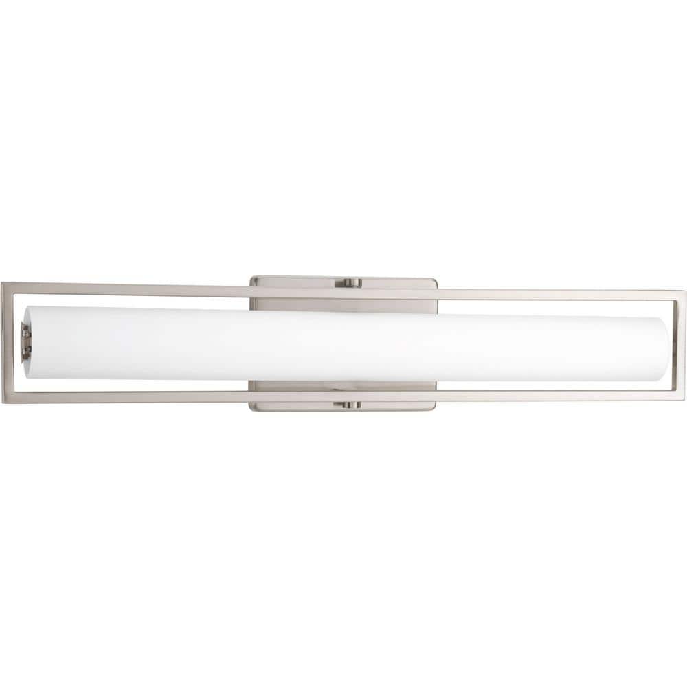 Nickel 24" LED Vanity Light with Opal Glass Shade