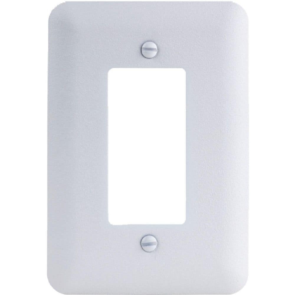 Perry 1-Gang Rocker Metal Wall Plate, White (Textured/Paintable Finish) price history on PriceWatchPro