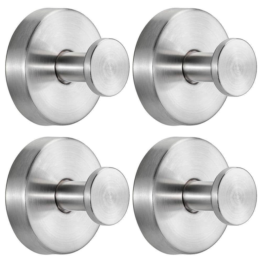 Suction Cup Shower Hooks, No-Drill Towel and Robe Hooks for Bathroom Walls, Set of 4, Brushed Nickel price history on PriceWatchPro
